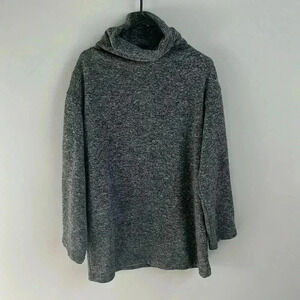Uniqlo Heather Grey Mottled Oversized Turtleneck Sweater Size M